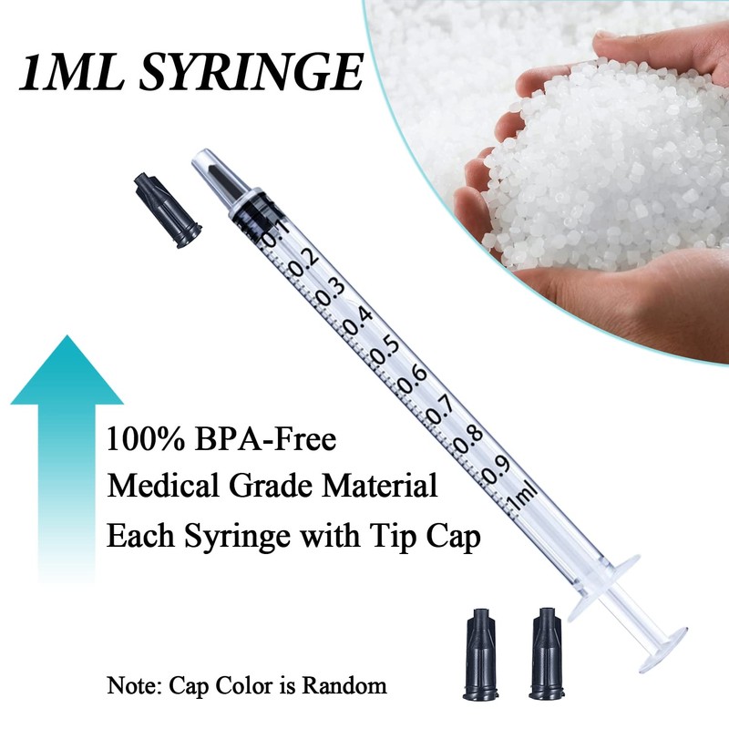 1ml Sryinge with Cap, Luer Slip Tip, Whole Pack Bulk