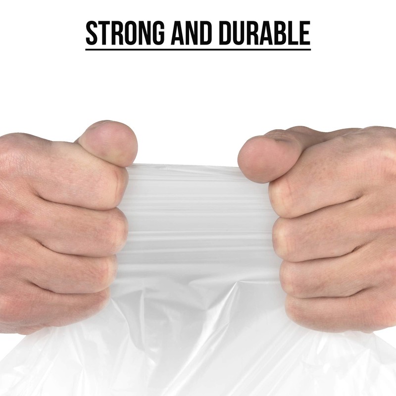 Ultrasac 39 Gallon 1.0 MIL Clear Drawstring Trash Bags -