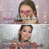 Reusable Eyebrow Stencil Kit with 8 Different Shapes Eyebrow Templates,