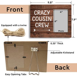 Cousins Picture Frame Wood Picture Frame Picture Frame for Desk Wall Picture Frames Unique Picture Frames Best Friends Picture Frame Photo Hanging Display Cousins Gifts Picture Gifts - Jrm682