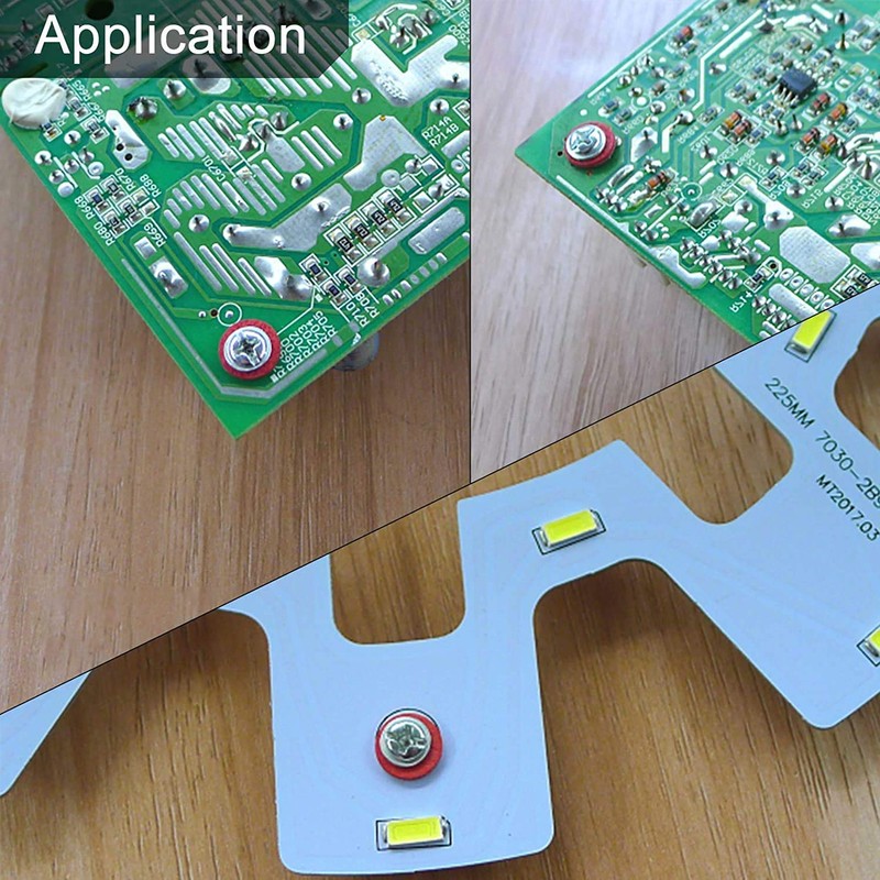 M2 x 4mm x 0.5mm Fiber Washers Insulating Flat Red