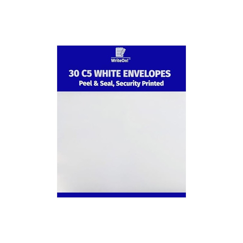 30 C5 White Peel & Seal Envelopes 80gsm - 229mm