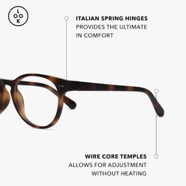 LOOK OPTIC Abbey Reader - Stylish Unisex Ultra-lightweight Reading Glasses with Scratch-Resistant, Prescription-Quality (Full Magnification - Not Progressives) 3.00, Tortoise