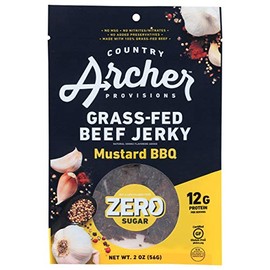 Country Archer Mustard BBQ Grass Fed Beef Jerky, 2 OZ