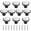 WMYCONGCONG 10 Pcs Black Kitchen Cabinet Knob Round Knobs 1.3"/33mm
