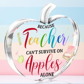 Teacher Gifts, Thank You Appreciation Gifts for Women Retirement Coworkers Boss, Inspirational Gifts for Teacher Mentor Teaching Assistant Colleague, Acrylic Plaque for Home Office Tabletop Shelf.
