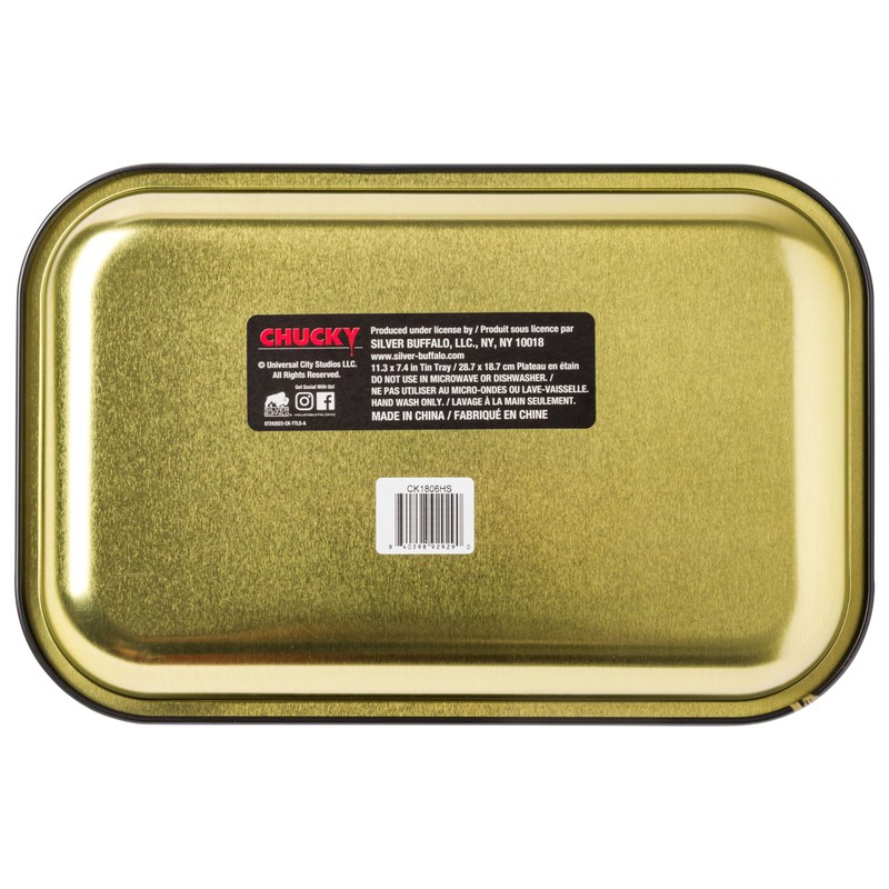 Silver Buffalo Chucky Wanna Play? 11.3" x 7.4" Tin Tray