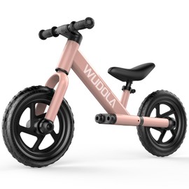 Wudola Toddler Balance Bike 2 Year Old, No Pedal Bike for 24 Months to 5 Years Old, Tool-Free Adjustable Seat, Steady Balancing, Gift for Boys Girls 2-5, Pink
