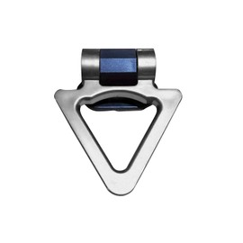 Diamall Car Triangle Shaped Tow Hook Decorations, Car Bumper V Shape Racing Style Trailer Hook Sticker, ABS Self-Adhesive Trailer Towing Hook Charms, Cars Exterior Accessories, Only Decor (Silver)