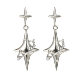 Stocking Stuffers Holiday Outfits for Women 2024 Star Earrings for Women Silver Star Dangle Earrings Hollow Star Drop Earrings for Girls Jewelry Gifts for Prom Party (stud)
