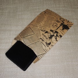 LaTisoro 50 Bags of our 4"" x 6"" NewsPrint Pattern flat paper bags for stores, dispensaries, treats, gifts, promotions, and more.