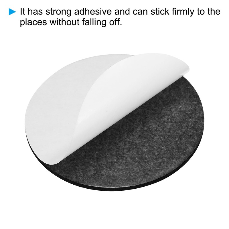 PATIKIL 5.5" Diameter Adhesive Non-Slip Backed Felt, 3 Pcs 5mm