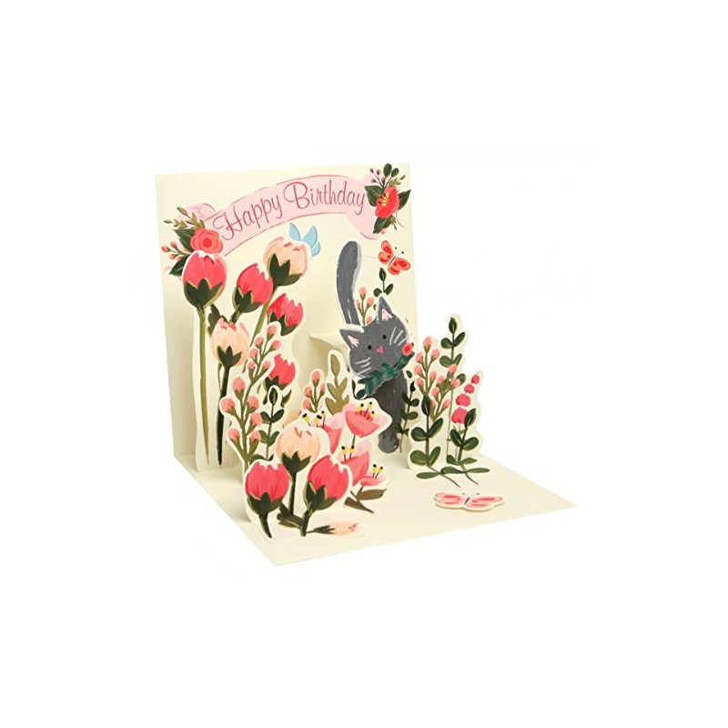 Up With Paper Treasures - BIRTHDAY BOTANICAL CAT