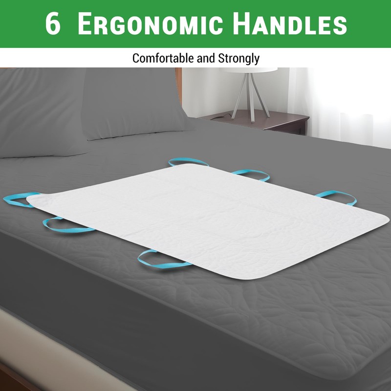Gogreen Reusable Blue Underpads 34"×36" with 4-Layers Leakproof Protection -