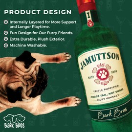 Bark Bros Bark Bros - Liquor Bottle Dog Toy - Plush Squeaky Dog Toys Funny Drink Parody - Alcohol Dog Toy - Dog Birthday Toy - Cute Dog Toys - Puppy Gifts - Puppy Stuff - Dog Stuff (Large, Jamuttson)