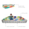 Infantino Foldable Soft Foam Play Mat, 57" Baby Mat for