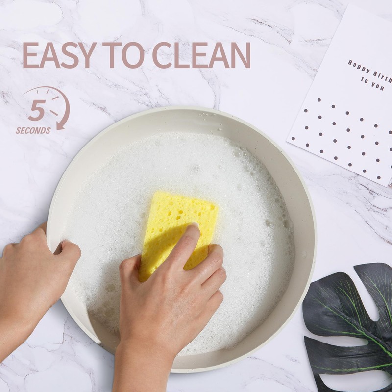 BECIGAR 23pcs Ceramic Pots and Pans Set, Nonstick Detachable Handle