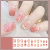 Domiya Nail Tip, 3D Nails, 24 Pieces, Very Short Popular,