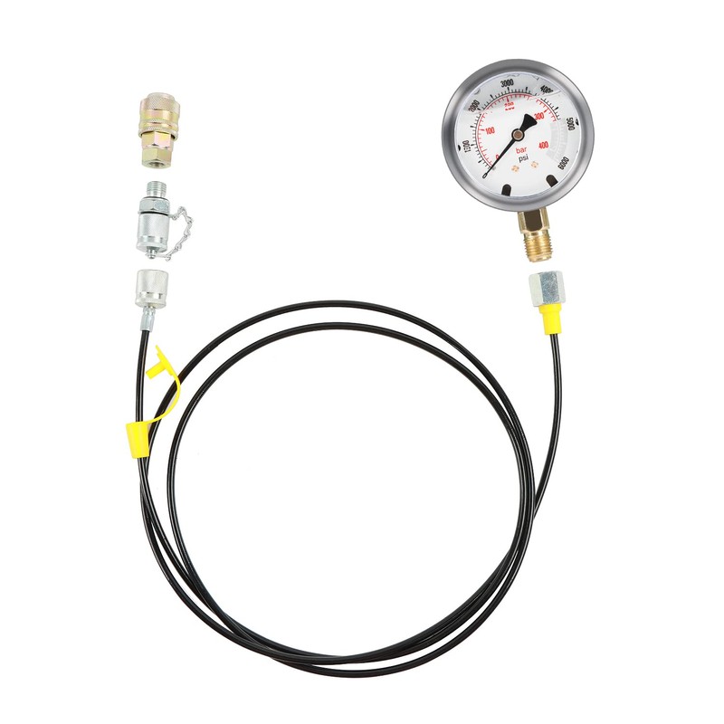 IMELBUFF Hydraulic Pressure Test Kit 25/40/60Mpa, 3 Gauges 11 Couplings
