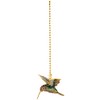 Value Arts Handmade Red Head Cloisonne Hummingbird Fan Pull