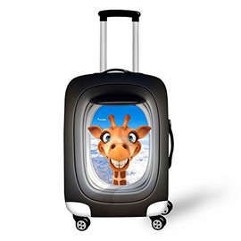 Dremagia Giragge Animal Cute Travel Suitcas Cover Luggage Protector Fits 30-32 Inch Baggage Spandex with Zipper