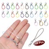 HARFINGTON 200Pcs Clasp Cords Clasp Strap Lanyard Charm Short Finger