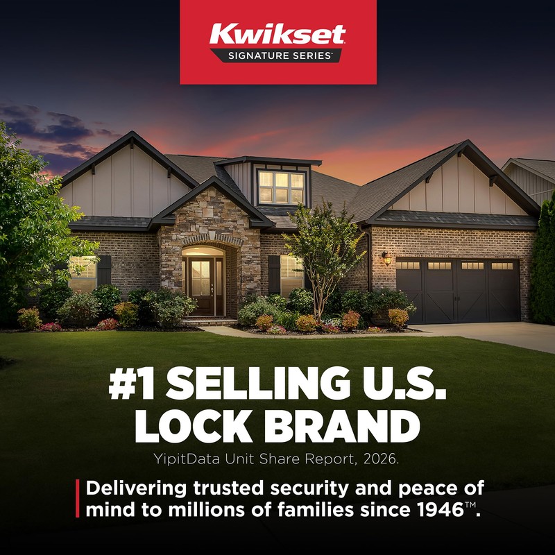 Kwikset Sedona Front Door Lock Handle and Deadbolt Combo Set,