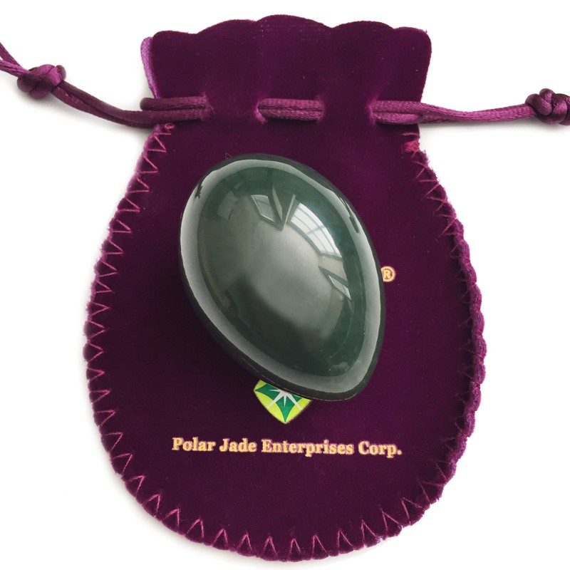 Polar Jade Undrilled Jade Egg Made of Nephrite Jade, for