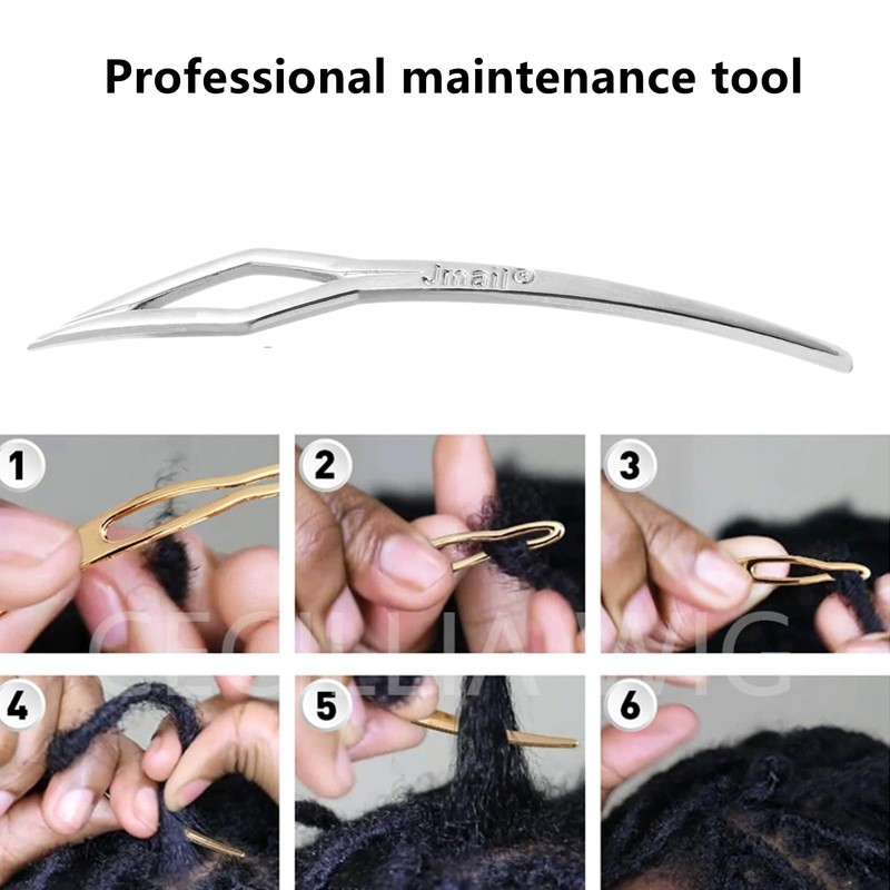 Dreadlock Tool Interlocking Tool for Locs, 4 Pcs Crochet Hook