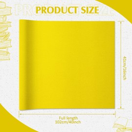 PerKoop Book Cloth for Book Binding 40 x 16 Inch Fabric Surface Paper Backed Bookcover Archival European Durable Strong Bookbinding Supplies Cover Books Album Scrapbooking (Yellow)