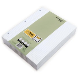 Upgrade Notes College-Ruled Filler Paper, 500 Sheets 11” x 8.5”, Thick Paper Resists Ink Bleed, 3-hole Punched Loose-leaf Paper for 3-ring Binders: 5 Packs of 100 Sheets