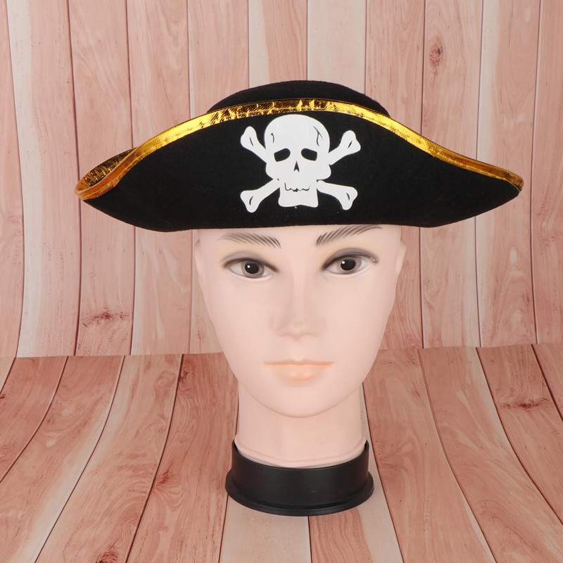 Pirate Cosplay Accessory Kit Including Toy Flintlocks Crossbone Hat Eye