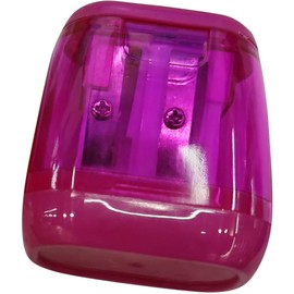 1 Pc Hot Pink Pencil Sharpeners with Cover, Portable Oval Manual Pencil Sharpener, Dual Holes Compact Colored Pencil Sharpener, Suitable for Kids Adults Students Pencil Sharpeners