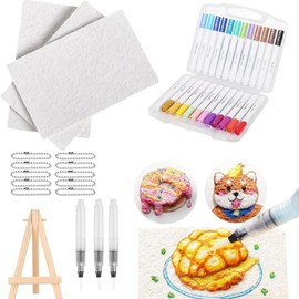 Magic Puffy Paint, 3D Drawing Magic Canvas Sponge, Puffy Popcorn Drawing Texture Painting Kit, DIY Bubble Drawing Pens Art Supplies, for Painting, Art (Square)