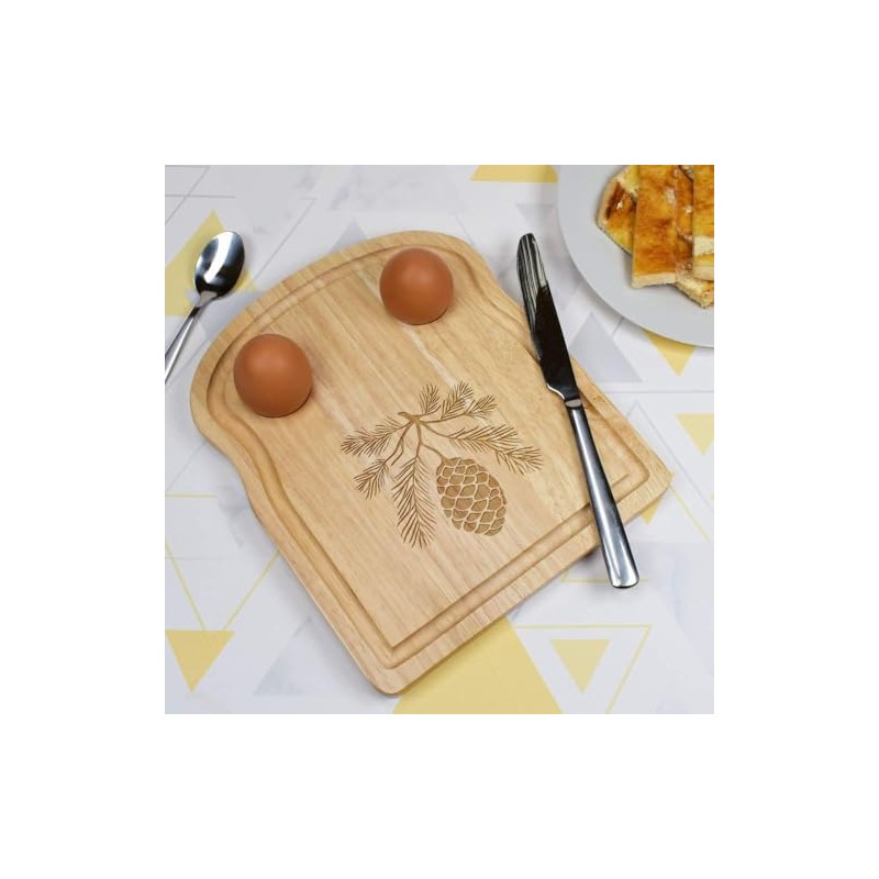 Azeeda 'Pine Cone and Branches' Wooden Breakfast Board (WB00089650)