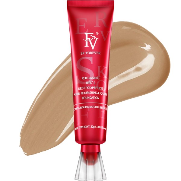 FV Liquid Foundation Makeup, Lightweight Hydrating Foundation with Medium Coverage