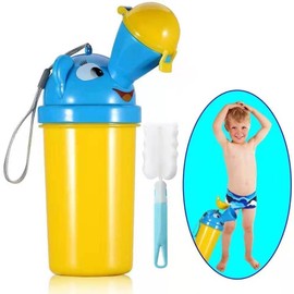 [500ML] Portable Baby Child Kids Travel Potty with Clean Brush,Hygienic Leak Proof Urinal Emergency Toilet for Camping,Car Travel,Outside,Park.Kid Toddler Pee Training Cup,Pee Bottle for Kids,Boy