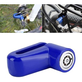 VOANZO 2 Pieces Bicyclelock Bicycle Disc Lock Anti-Theft Motorcycle Mountain Bike Frame Key Anti-Theft Security Universal (Blue)