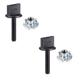 sourcing map M4 x 20mm Thumb Screw Bolt with T Nut Hand Driven Spade Nylon Plastic Screws Metric Thread for RC Model Aircraft 2 Pcs