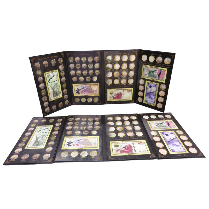 ALBUM PARA MONEDAS DE 5 10 Y 20 PESOS BILLETES