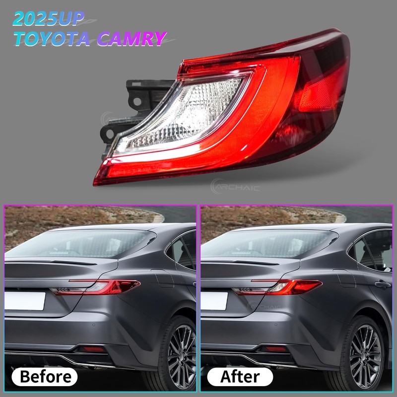 LONGDING Outer Tail Light Compatible with 2025 Toyota Camry LE