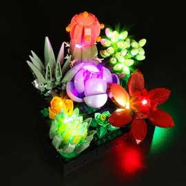 LED Light Set for 10309 Icons Succulents (Not Model) Decoration Lighting Set for Succulents Botanical Collection Set (Classic Version)