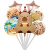 LHLZNB Capybara Foil Balloons 7PCS - Giant Aluminium Party Decorations
