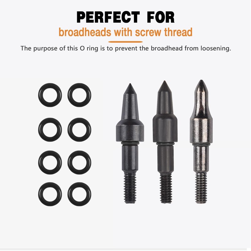 YLS O-Rings 1/4 Inch for Broadhead Replacement Rubber Bands Hunting