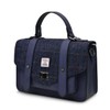 Islander Harris Tweed Large Satchel, Navy Overcheck