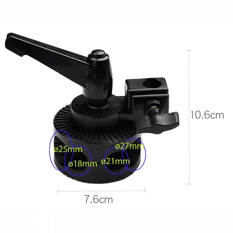 Single Twist Handle Head Clamp Studio Boom Arm Mount Reflector