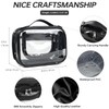 GEMIU Clear Makeup Bag Toiletry Bag for Women 4 Compartments