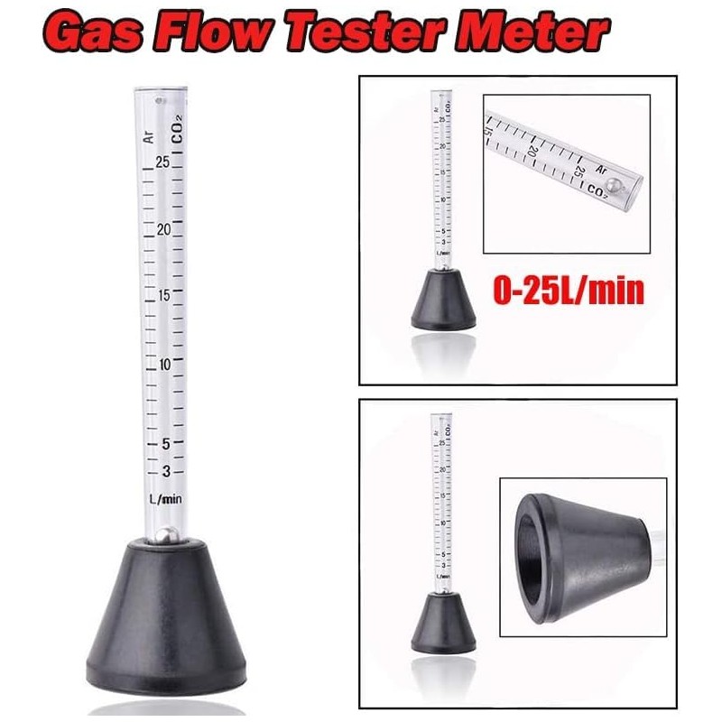 Argon Gas Flow Meter, 25 L Gas Measuring Gas Tester,