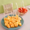 TAFACE 80pcs 90mm x 6mm x 3mm Fruit Forks Bamboo