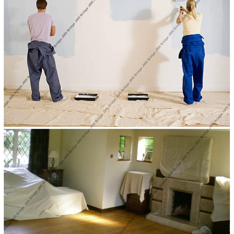 2 x Laminated Cotton Dust Sheets, Decorating, 6ft x 3ft,